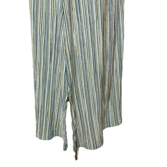 Ichi Striped Jersey Midi Dress with Elastic Waist Side Slit Women’s Size Medium - Picture 7 of 13